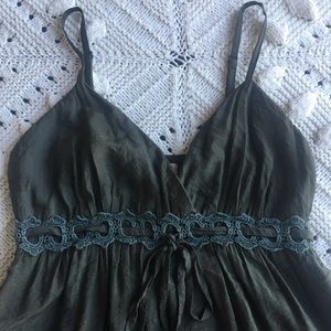 Anthropology Mine Green Adjustable Straps Top